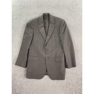 Brooks Brothers Suit Jacket 38 R Taupe Wool Striped Vitale Barberis Canonico VBC
